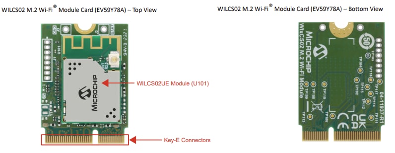 Microchip Technology WILCS02 M.2 Wi-Fi® Module Card Microchip Technology WILCS02 M.2 Wi-Fi® Module Card